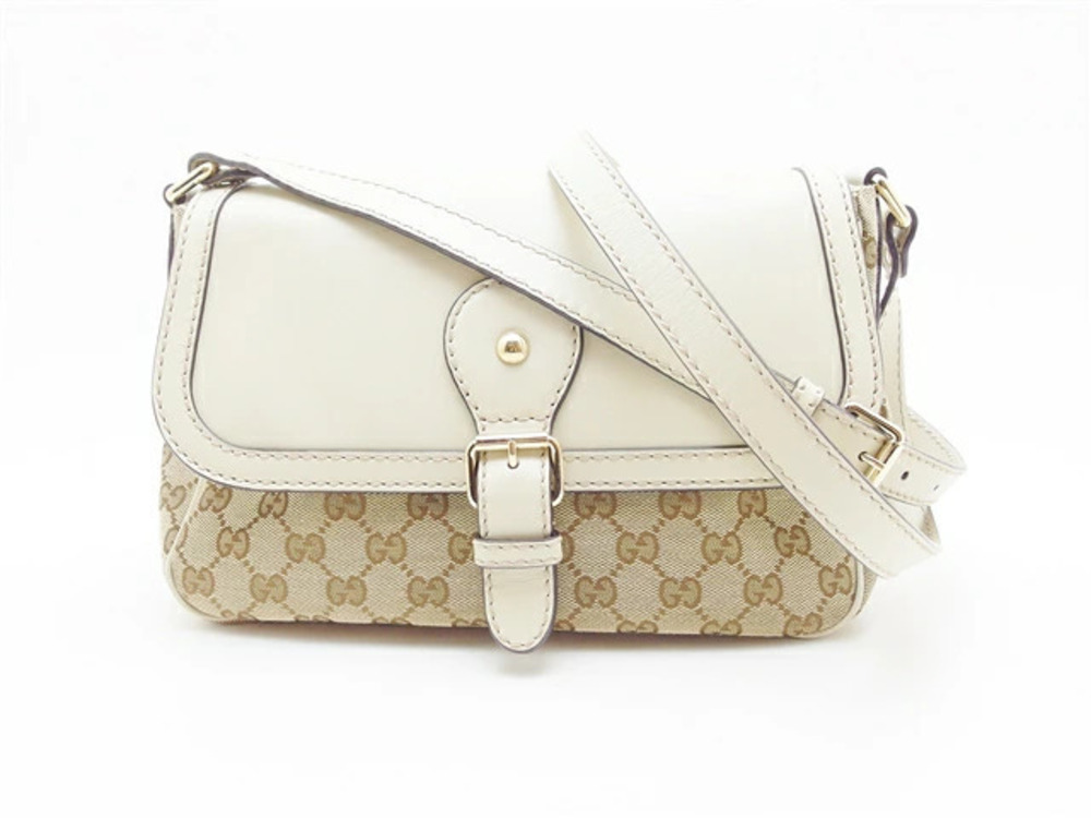 Gucci Hobo Bag Canvas Calfskin